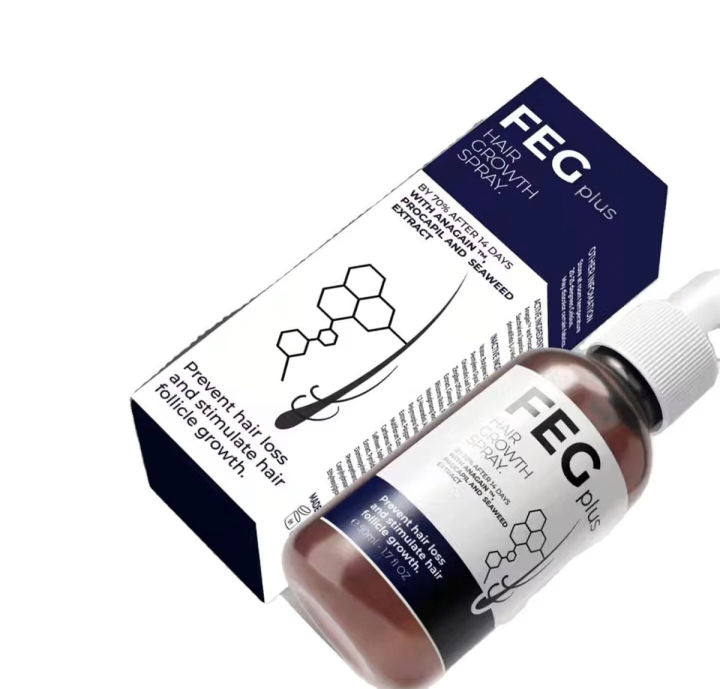 FEG PLUS Hair Growth SERUM and SPRAY 50ml, Hair & Beard Growth Serum for Hair Loss Control & Hair Growth for Men & Women