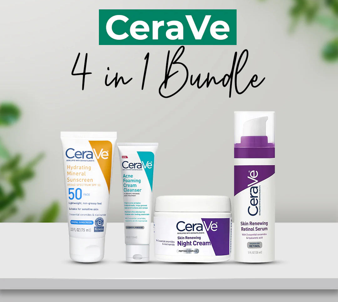 CeraVe 4 in 1 Skincare Bundle Complete Daily Routine for Healthy Radiant Skin