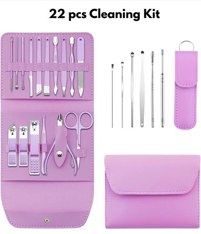 16-in-1 Stainless Steel Nail Care Kit Manicure & Pedicure Tool Set (Random Color)