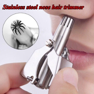 Manual Nose Hair Trimmer | Stainless Steel Nose Trimmer for Safe and Painless Grooming Tool for Men and Women | Grooming Nose Trimmer Men's and Women's