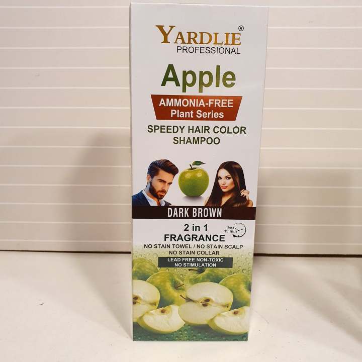 Yardlie Apple Hair Color Shampoo – 2-in-1 Color & Cleanse Formula (400ml Black)