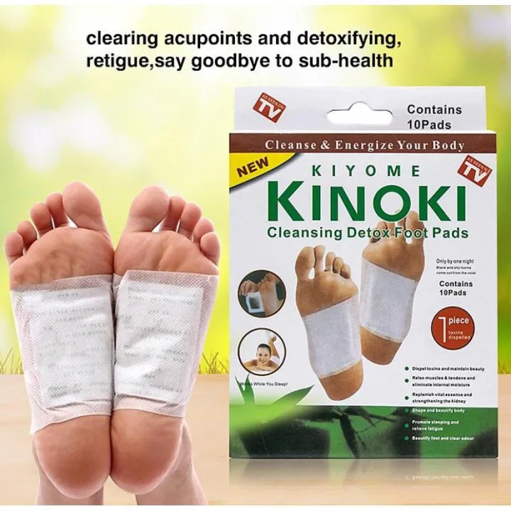 KINOKI 10 PCs Pain-Free Cleansing Pads for Natural Toxin Removal, Stress Relief & Vitality Support