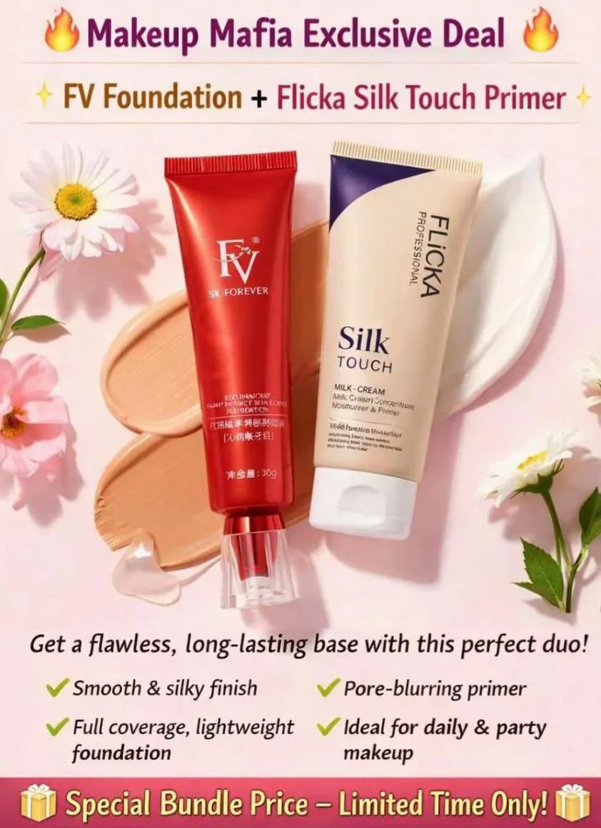 Special Offer 2in1 Deal Flicka Silk Touch Priming Moisturizer and FV SK Forever Foundation Tube