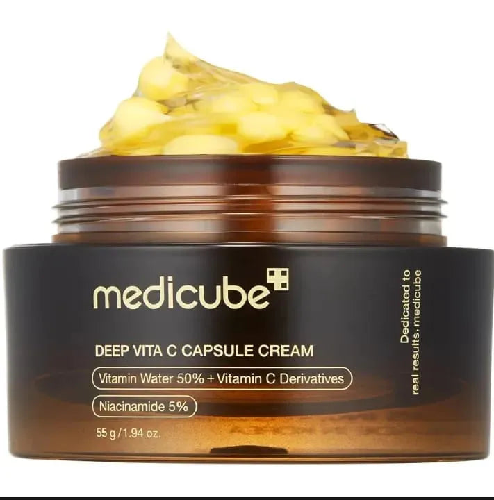 Medicube Deep Vita C Capsule Cream For Face And Body Brightening And Moisturizing Skin Care Cream 55g