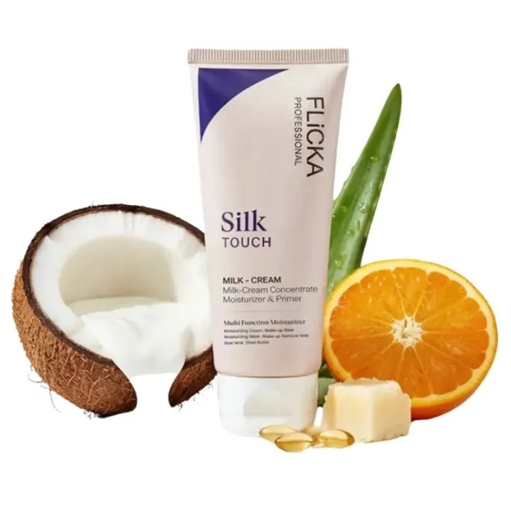 FLiCKA Silk Touch 3‑in‑1 Moisturizer & Primer | Hydrating, Lightweight, Long‑Lasting | Pore Minimizer | 120ml