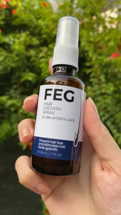 FEG PLUS Hair Growth SERUM and SPRAY 50ml, Hair & Beard Growth Serum for Hair Loss Control & Hair Growth for Men & Women