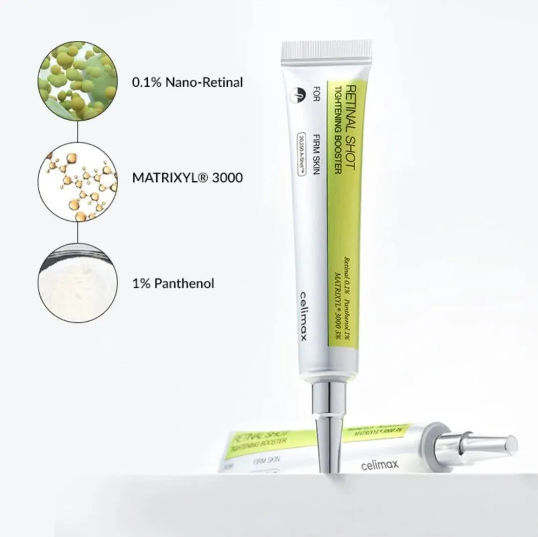Celimax The Vita A Retinal Shot Tightening Booster – 0.1% Retinal, Matryxyl 3% | Pore Minimizer, Anti-Wrinkle, Firming Booster (15ml) Original made in Korea