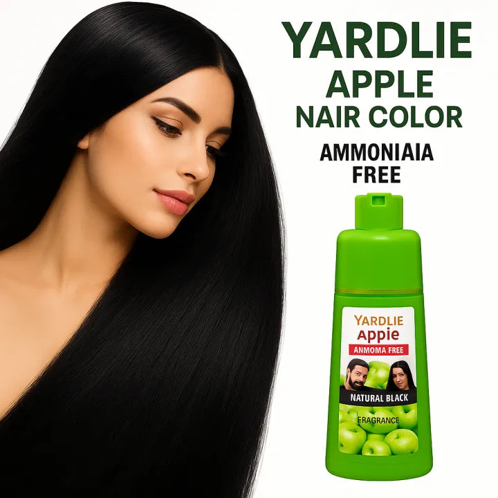 Yardlie Apple Hair Color Shampoo – 2-in-1 Color & Cleanse Formula (400ml Black)