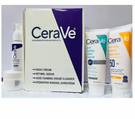CeraVe 4 in 1 Skincare Bundle Complete Daily Routine for Healthy Radiant Skin
