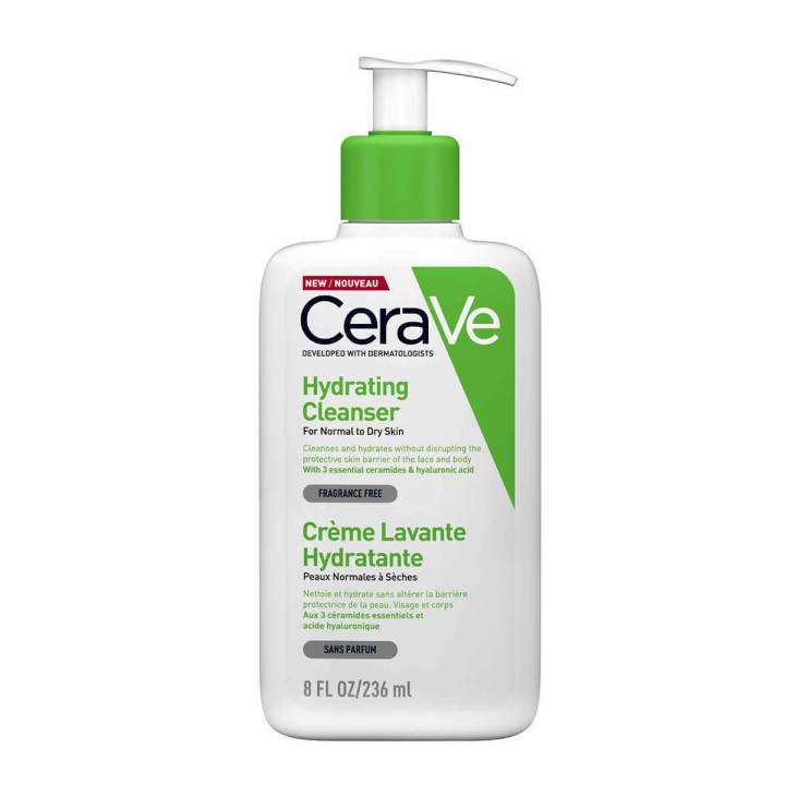 CeraVe Hydrating Cleanser for Normal to Dry Skin– Moisturizing Face Wash for Normal to Dry Skin (236ml)