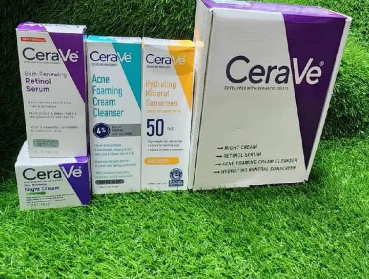 CeraVe 4 in 1 Skincare Bundle Complete Daily Routine for Healthy Radiant Skin