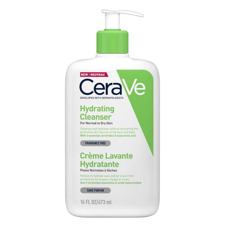 CeraVe Hydrating Cleanser for Normal to Dry Skin– Moisturizing Face Wash for Normal to Dry Skin (236ml)