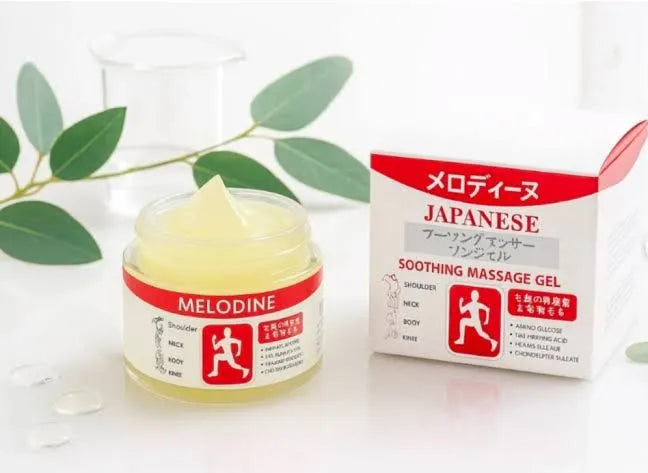 Melodine Japanese Instant Pain Relief Soothing Massage Gel – Fast-Absorbing Herbal Formula for Muscle, Joint & Body Pain