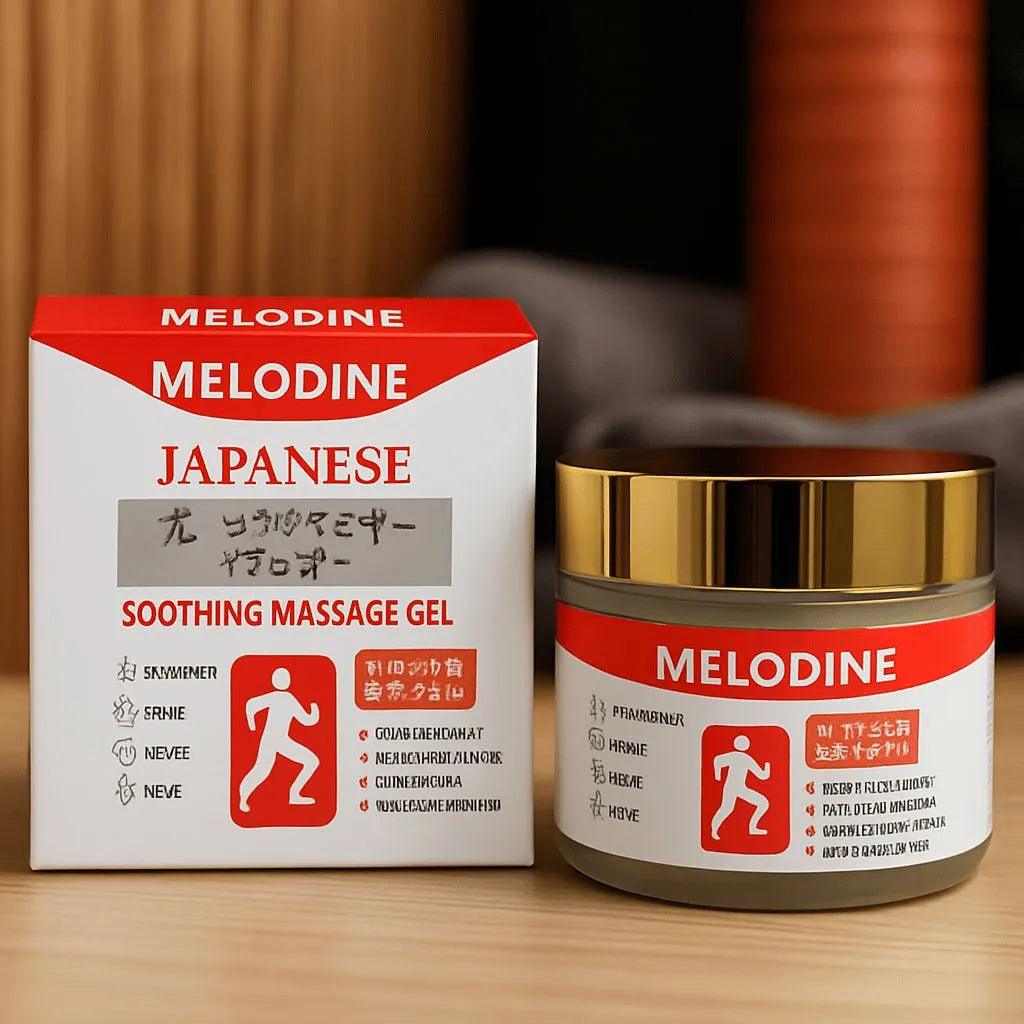 Melodine Japanese Instant Pain Relief Soothing Massage Gel – Fast-Absorbing Herbal Formula for Muscle, Joint & Body Pain