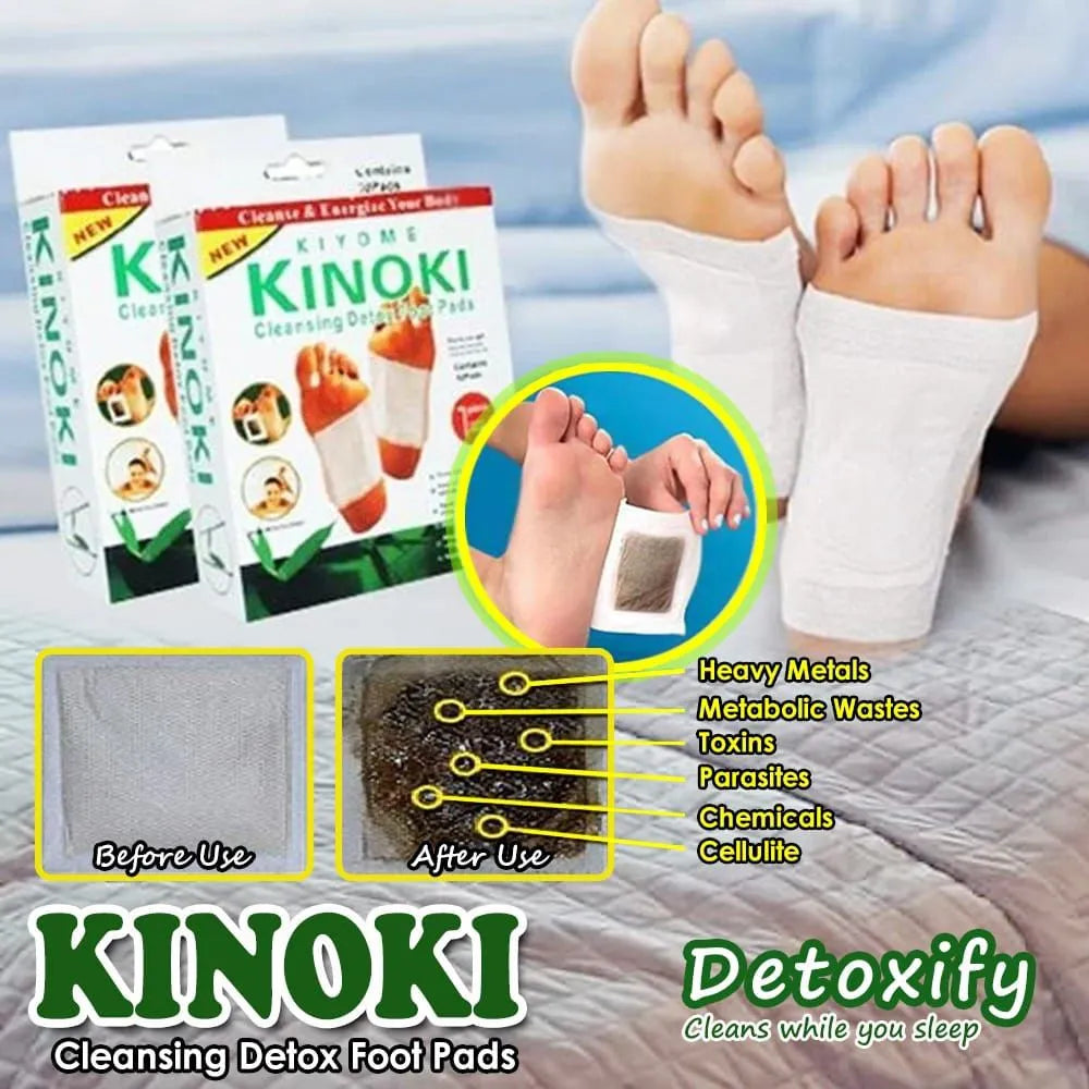 KINOKI 10 PCs Pain-Free Cleansing Pads for Natural Toxin Removal, Stress Relief & Vitality Support